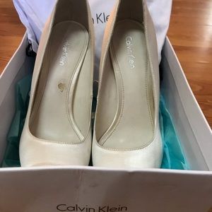 Calvin Klein Cora Satin Heels 6.5